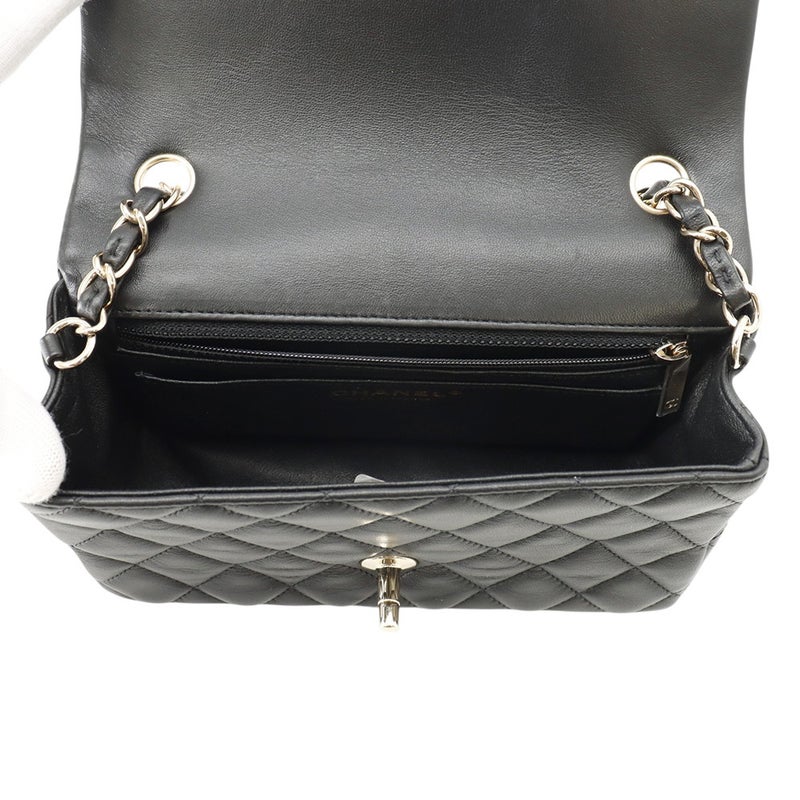 シャネル チェーンショルダーバッグ マトラッセ ココマーク ラムスキン A69900 CHANEL 黒