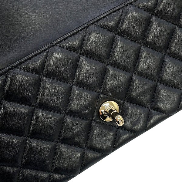 シャネル チェーンショルダーバッグ マトラッセ ココマーク ラムスキン A69900 CHANEL 黒