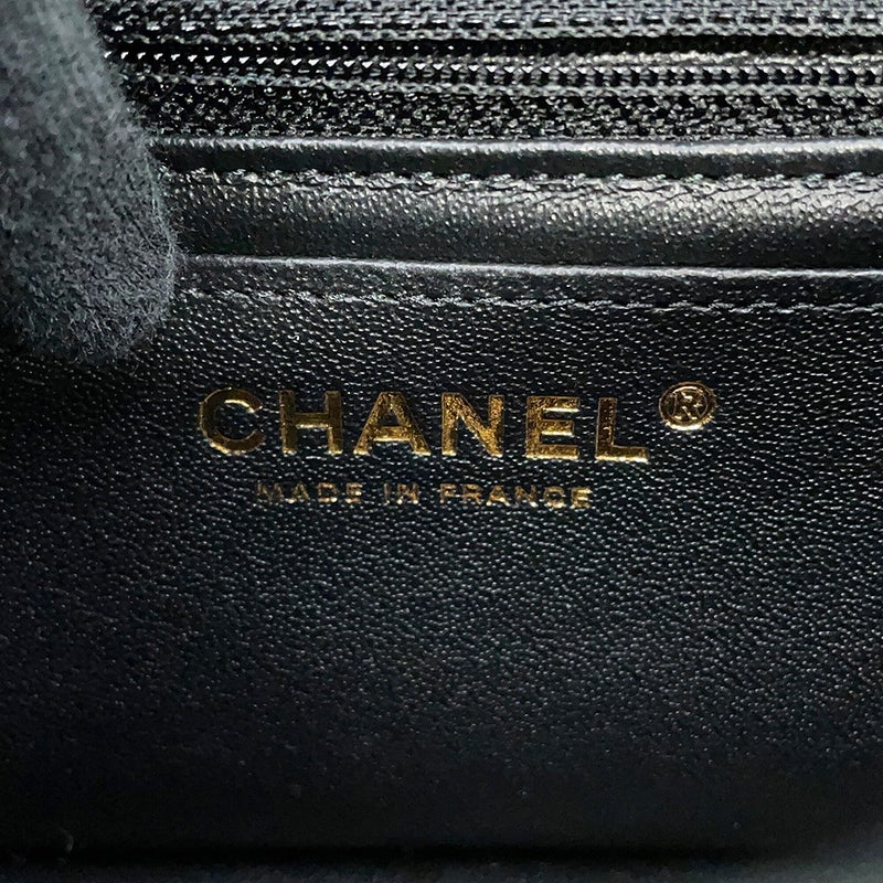 シャネル チェーンショルダーバッグ マトラッセ ココマーク ラムスキン A69900 CHANEL 黒