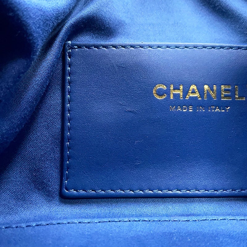 シャネル チェーンショルダーバッグ マトラッセ ココマーク CHANEL25 ミニ ウォッシュド デニム AS5631 CHANEL