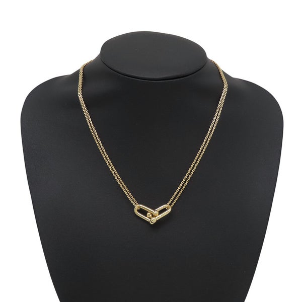 ティファニー ネックレス ハードウェア ラージ ダブル リンク ペンダント K18YGイエローゴールド 63364223 Tiffany&Co.