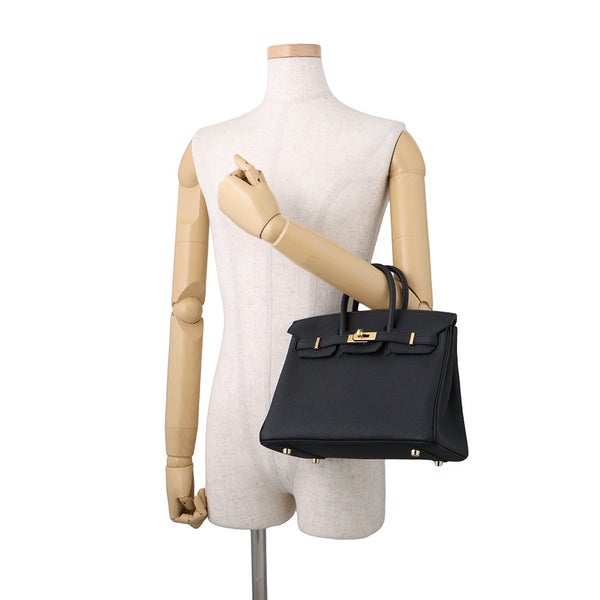 エルメス バーキン25 ブラック/ゴールド金具 トゴ G刻印 HERMES Birkin ハンドバッグ 黒