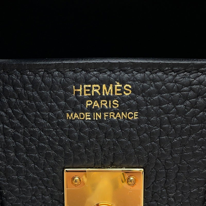 エルメス バーキン25 ブラック/ゴールド金具 トゴ G刻印 HERMES Birkin ハンドバッグ 黒