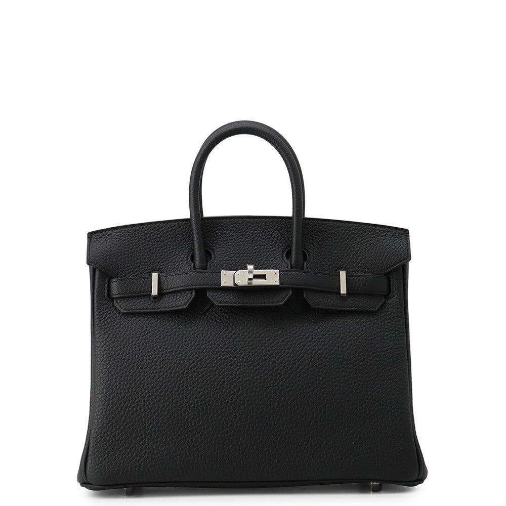 エルメス バーキン25 ブラック/シルバー金具 トゴ G刻印 HERMES Birkin
