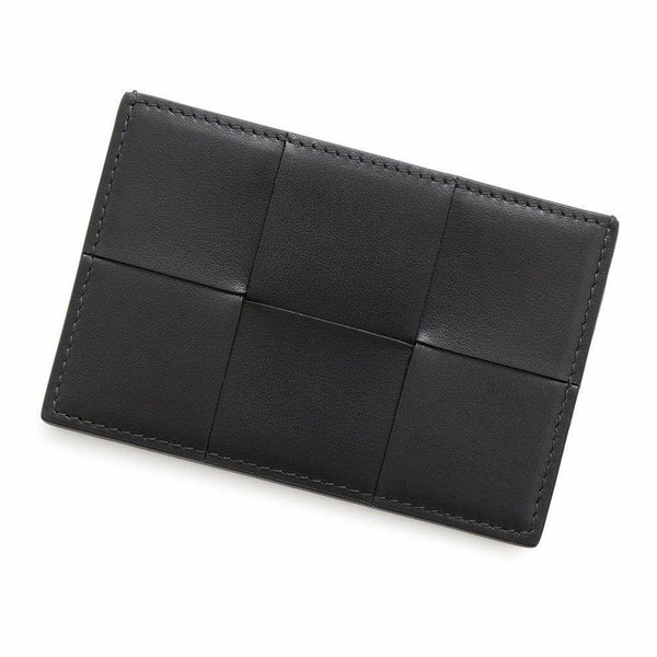 ボッテガヴェネタ カードケース マキシイントレチャート レザー 748052 BOTTEGA VENETA パスケース 黒