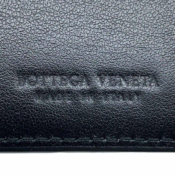 ボッテガヴェネタ カードケース マキシイントレチャート レザー 748052 BOTTEGA VENETA パスケース 黒