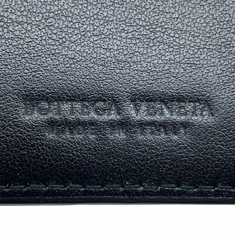 ボッテガヴェネタ カードケース マキシイントレチャート レザー 748052 BOTTEGA VENETA パスケース 黒