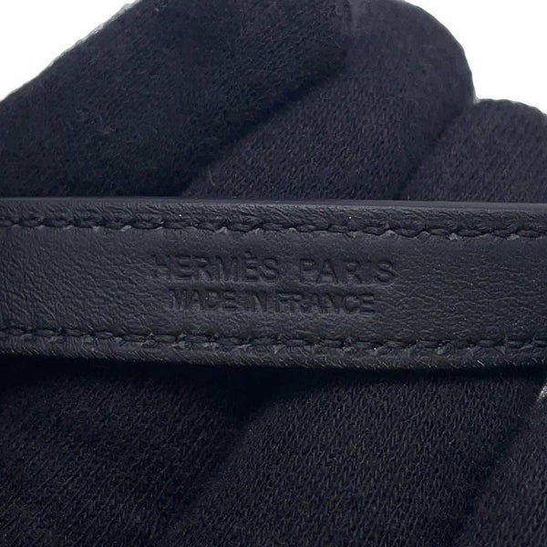 エルメス ネックレス ケリーラリアット ブラック/シルバー金具 スイフト W刻印 HERMES アクセサリー 黒