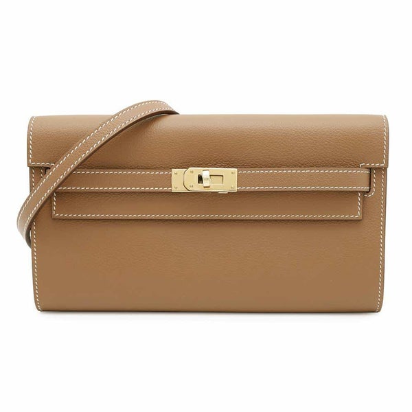 エルメス ケリーウォレット ロング トゥーゴー ゴールド/ゴールド金具 エバーカラー W刻印 HERMES 財布