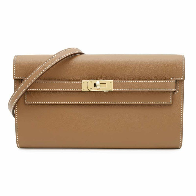 エルメス ケリーウォレット ロング トゥーゴー ゴールド/ゴールド金具 エバーカラー W刻印 HERMES 財布