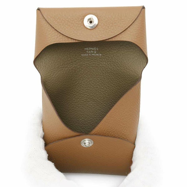 エルメス コインケース バスティア ヴェルソ ゴールド/ベージュドゥワイマール エバーカラー Y刻印 HERMES 財布