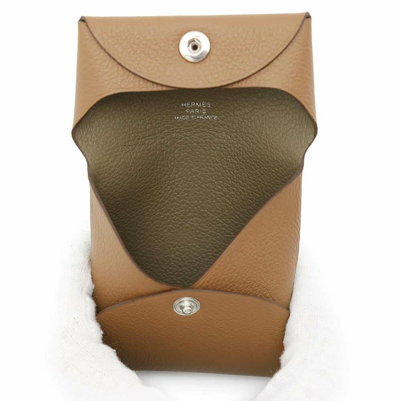 エルメス コインケース バスティア ヴェルソ ゴールド/ベージュドゥワイマール エバーカラー Y刻印 HERMES 財布