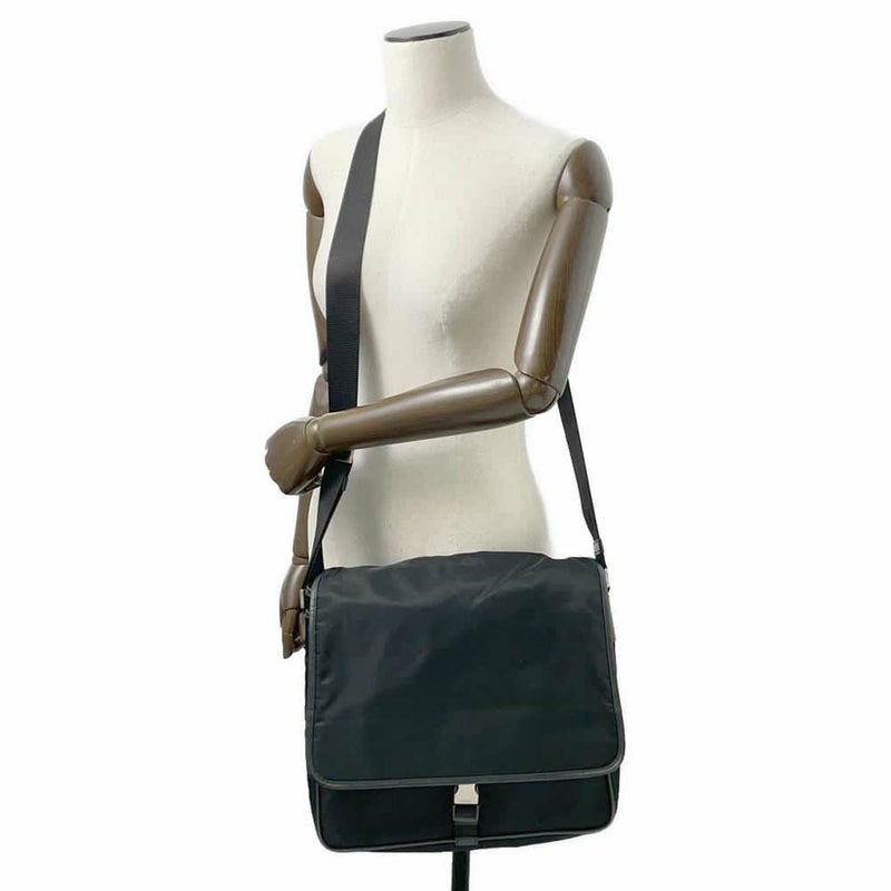 プラダ ショルダーバッグ メッセンジャーバッグ ナイロン V166 PRADA 黒