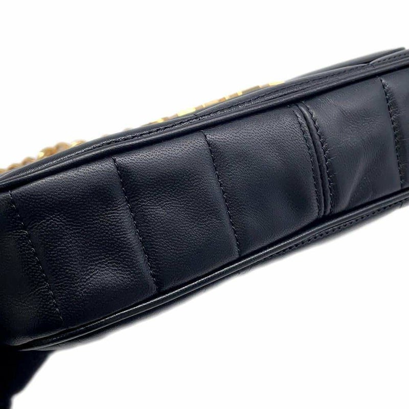 セリーヌ チェーンショルダーバッグ ロゴ レザー 11127 3EYD 38NO CELINE バッグ 黒