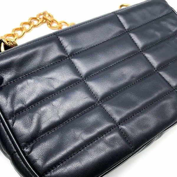 セリーヌ チェーンショルダーバッグ ロゴ レザー 11127 3EYD 38NO CELINE バッグ 黒