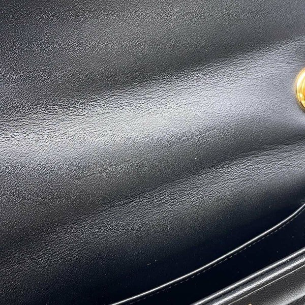 セリーヌ チェーンショルダーバッグ ロゴ レザー 11127 3EYD 38NO CELINE バッグ 黒