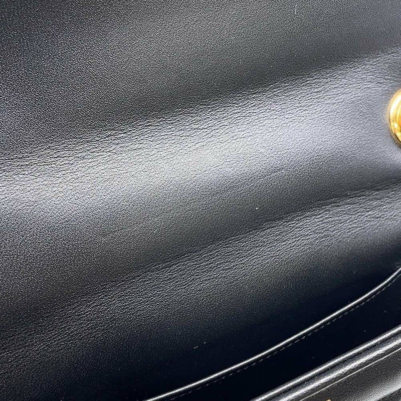 セリーヌ チェーンショルダーバッグ ロゴ レザー 11127 3EYD 38NO CELINE バッグ 黒