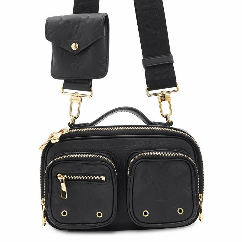 ルイヴィトン ショルダーバッグ カーフレザー ユーティリティ・クロスボディ M80450 LOUIS VUITTON ブラック 黒