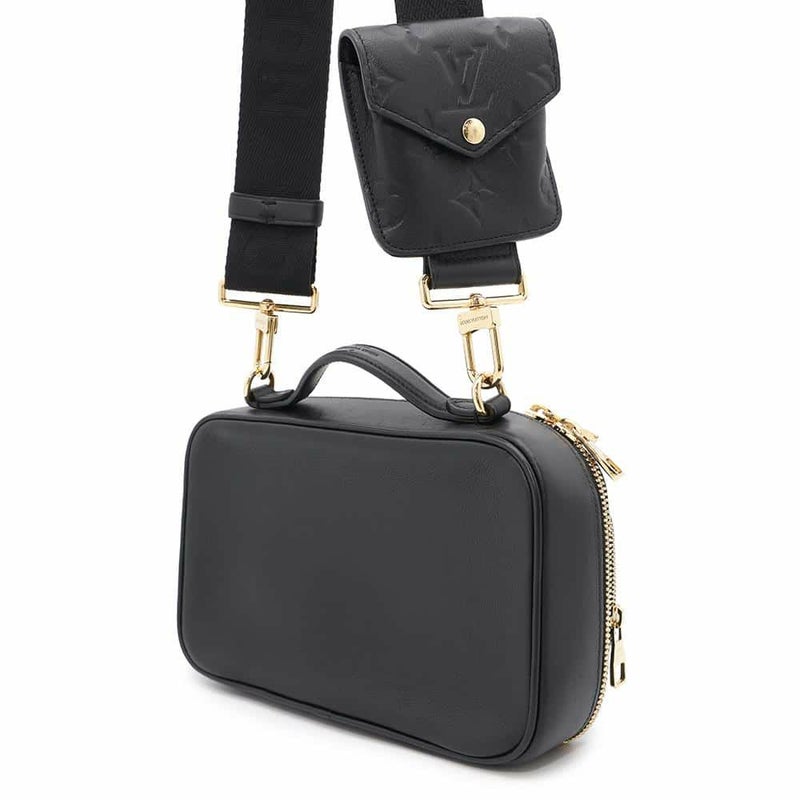 ルイヴィトン ショルダーバッグ カーフレザー ユーティリティ・クロスボディ M80450 LOUIS VUITTON ブラック 黒