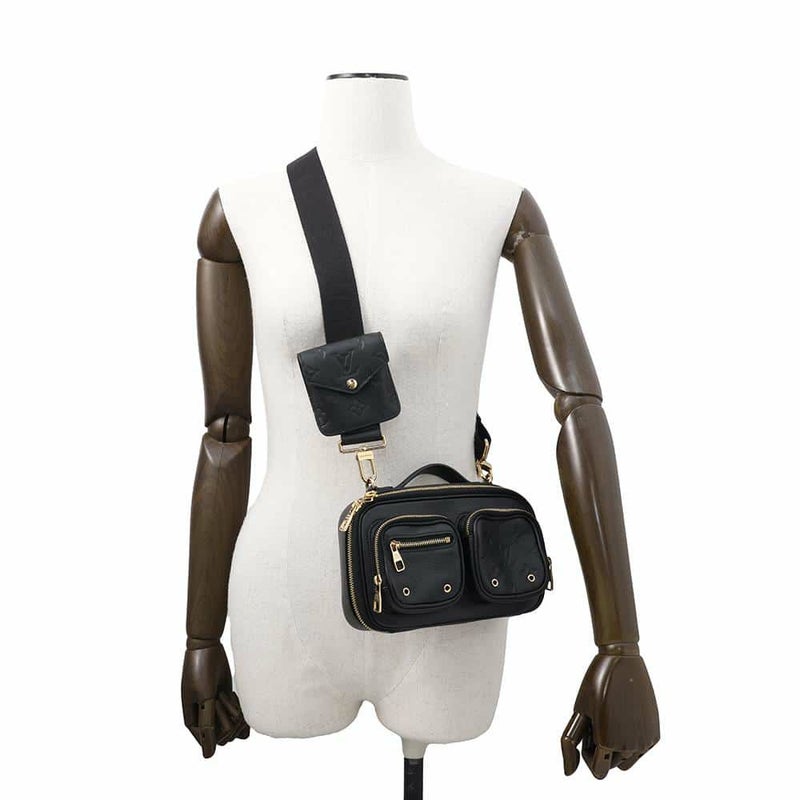 ルイヴィトン ショルダーバッグ カーフレザー ユーティリティ・クロスボディ M80450 LOUIS VUITTON ブラック 黒