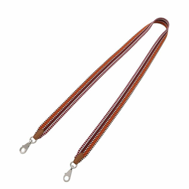 エルメス ショルダーストラップ バンドリエール サングル カヴァル オランジュミニウム/ゴールド/ピンク/シルバー金具 キャンバス/スイフト B刻印