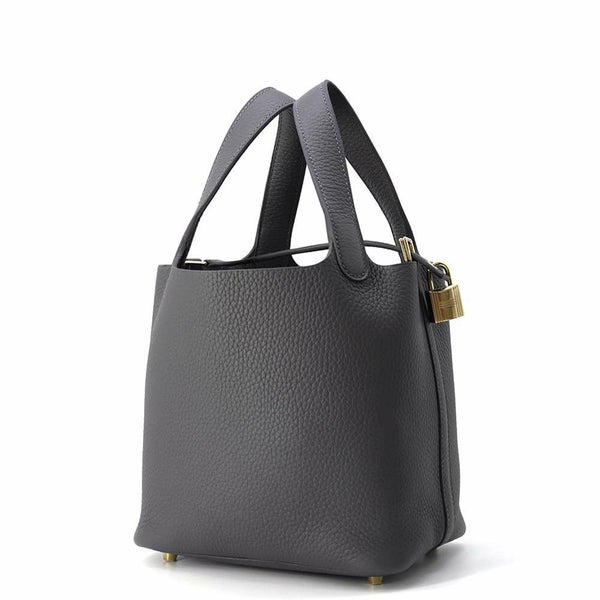 エルメス ハンドバッグ ピコタンロックPM アルドワーズ/シャンパンゴールド金具 トリヨンクレマンス W刻印