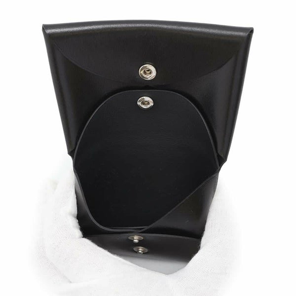 エルメス コインケース カルヴィ デュオ ブラック/シルバー金具 ボックスカーフ B刻印 黒