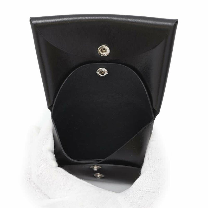 エルメス コインケース カルヴィ デュオ ブラック/シルバー金具 ボックスカーフ B刻印 黒