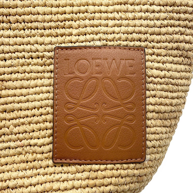 ロエベ トートバッグ スリットバッグ ミニ ラフィア/レザー A685453X07 LOEWE 2way かごバッグ