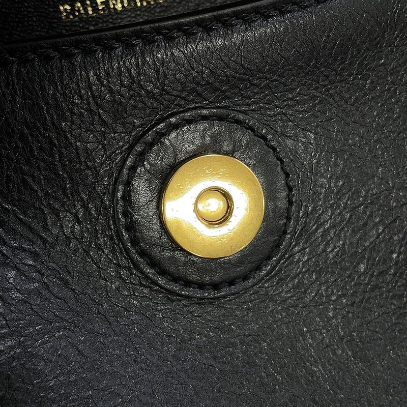 バレンシアガ チェーンショルダーバッグ ダウンタウン ミディアム レザー 689058 BALENCIAGA 黒