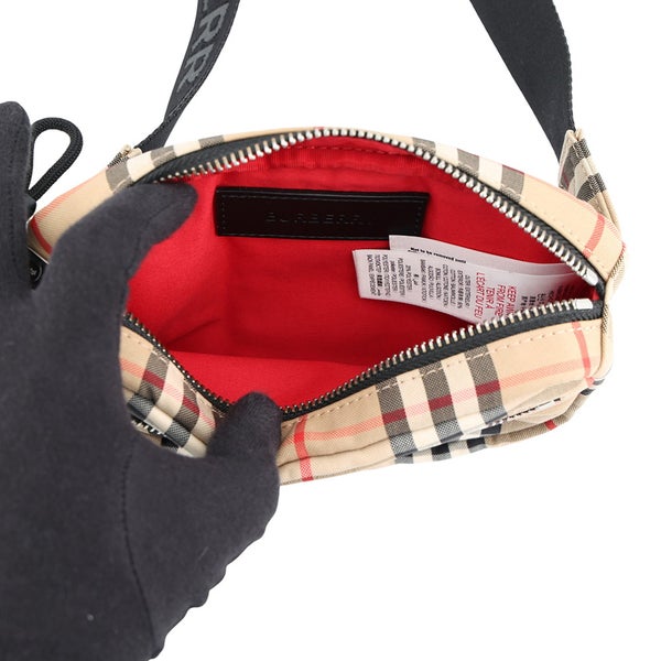 バーバリー ボディバッグ ノバチェック ナイロン 8014420 BURBERRY 黒