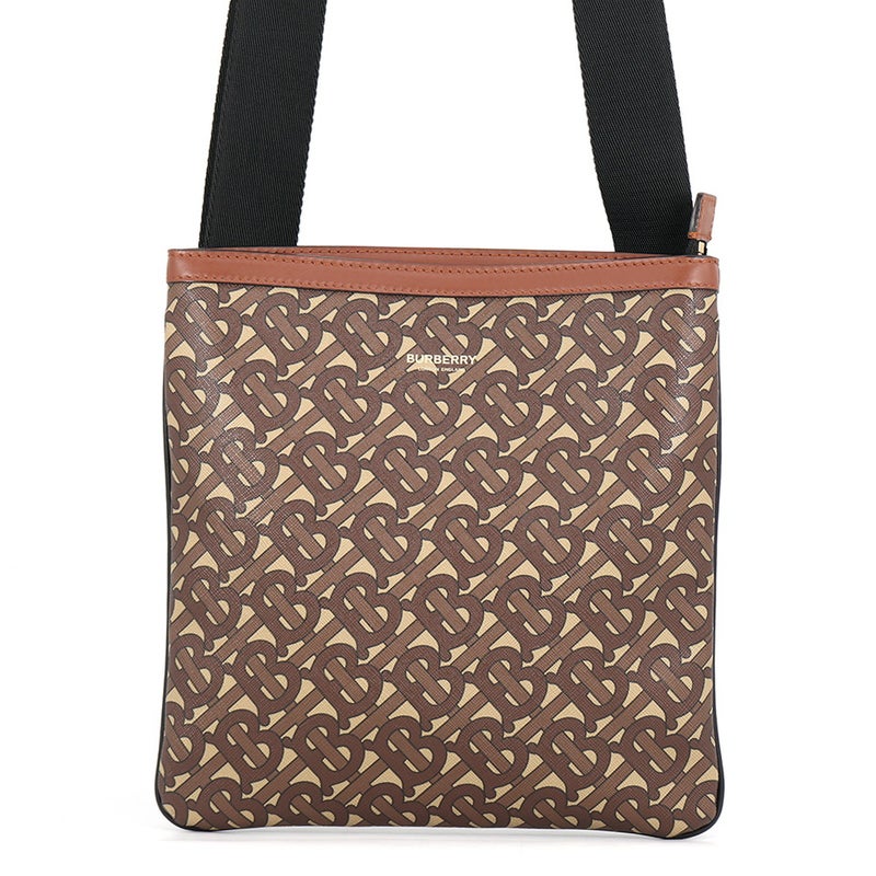バーバリー ショルダーバッグ TBロゴ PVC/レザー 8022202 BURBERRY ブラック 黒