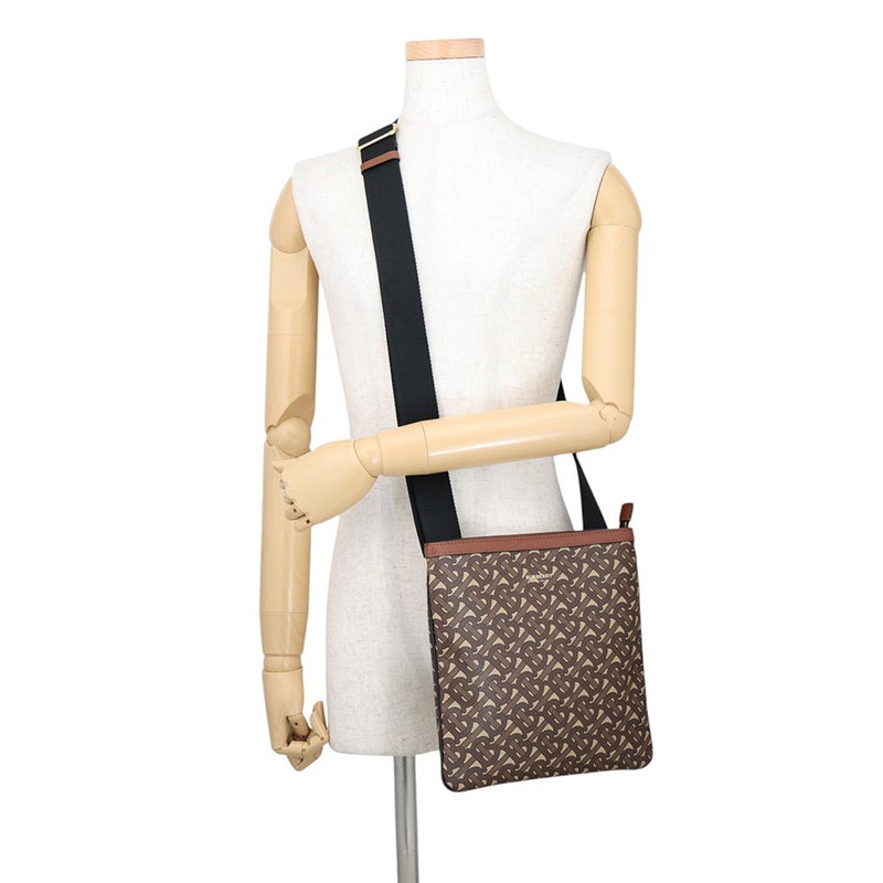 バーバリー ショルダーバッグ TBロゴ PVC/レザー 8022202 BURBERRY ブラック 黒