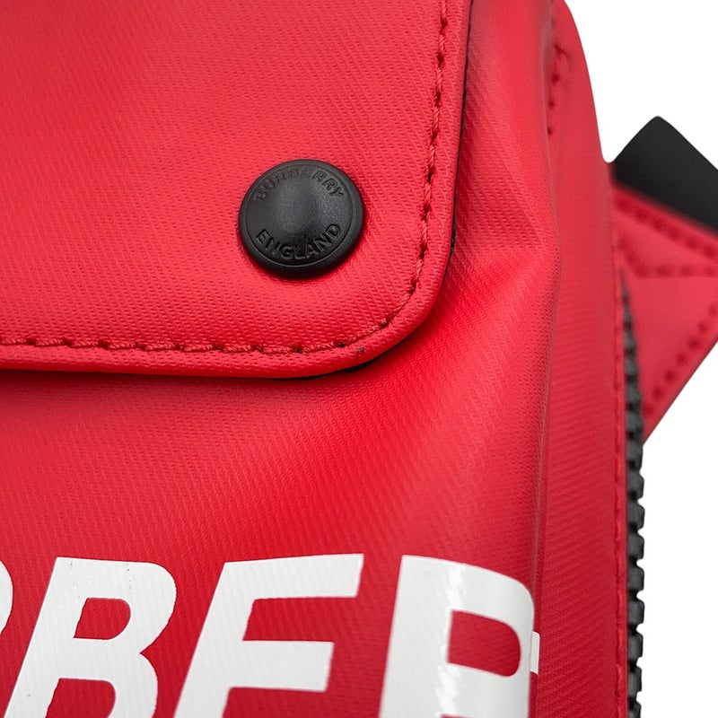 バーバリー ショルダーバッグ クロスボディバッグ PVC 8036889 BURBERRY ブラック 黒 白