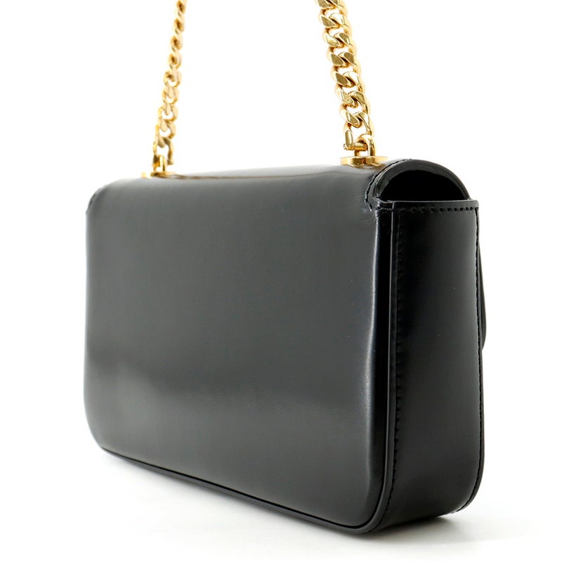 セリーヌ チェーンショルダーバッグ キュイル トリオンフ  レザー CELINE バッグ ブラック 黒