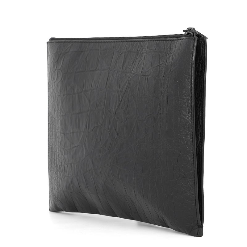 サンローランパリ クラッチバッグ カサンドラ YSL ジップ 型押しレザー 453249 SAINT LAURENT PARIS 黒