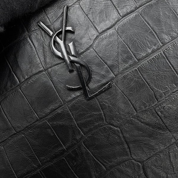 サンローランパリ クラッチバッグ カサンドラ YSL ジップ 型押しレザー 453249 SAINT LAURENT PARIS 黒