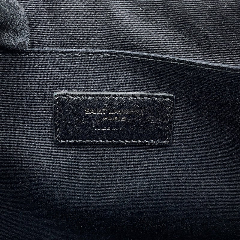 サンローランパリ クラッチバッグ カサンドラ YSL ジップ 型押しレザー 453249 SAINT LAURENT PARIS 黒