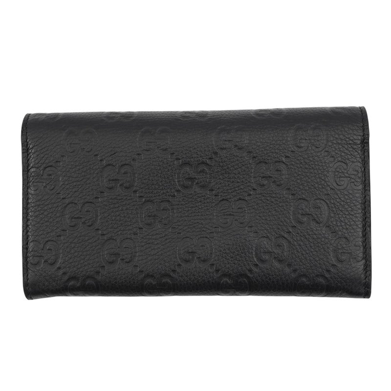 グッチ 長財布 GGエンブレム コンチネンタルウォレット レザー 815922 GUCCI 財布 黒