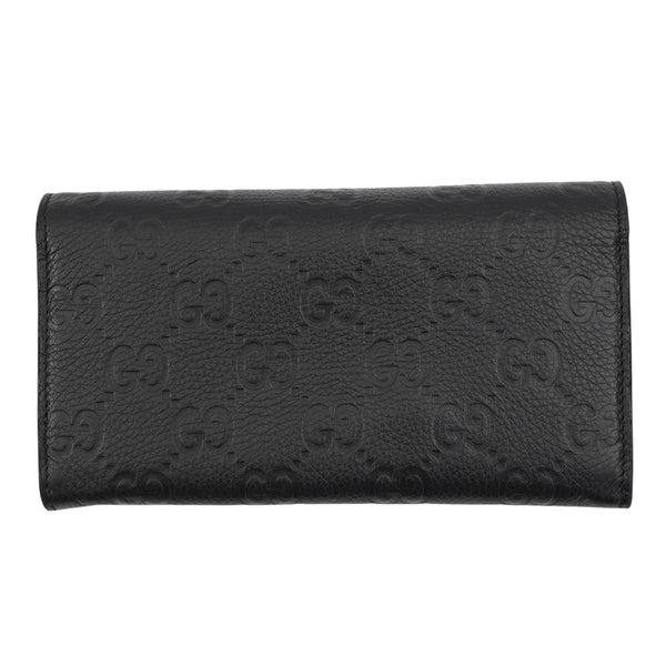 グッチ 長財布 GGエンブレム コンチネンタルウォレット レザー 815922 GUCCI 財布 黒