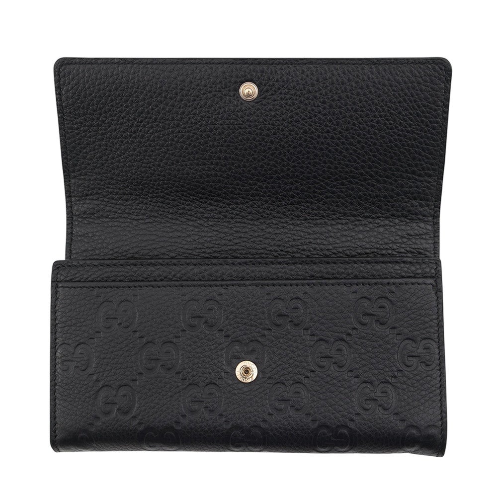 美品 GUCCI 財布 グッチ 長財布 GGエンブレム コンチネンタルウォレット レザー 815922