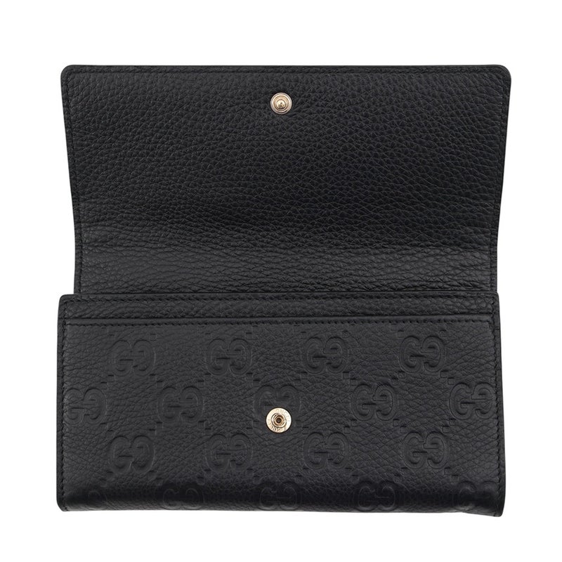グッチ 長財布 GGエンブレム コンチネンタルウォレット レザー 815922 GUCCI 財布 黒
