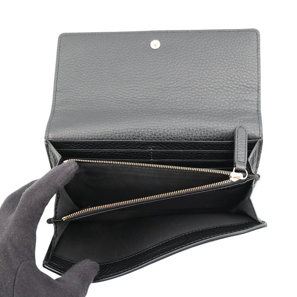 グッチ 長財布 GGエンブレム コンチネンタルウォレット レザー 815922 GUCCI 財布 黒