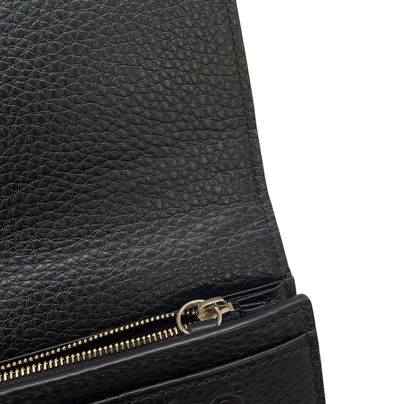 グッチ 長財布 GGエンブレム コンチネンタルウォレット レザー 815922 GUCCI 財布 黒