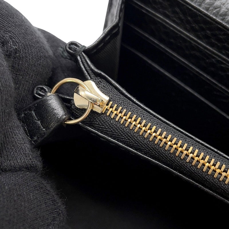 グッチ 長財布 GGエンブレム コンチネンタルウォレット レザー 815922 GUCCI 財布 黒