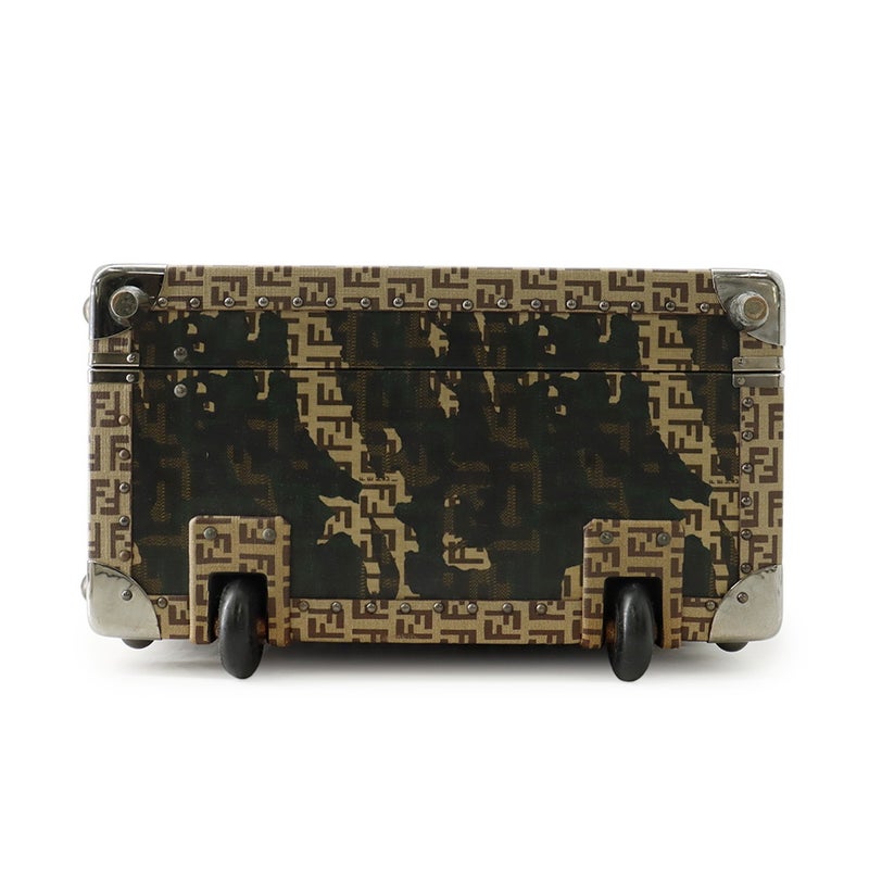 フェンディ キャリーケース ヴィンテージ カモフラージュ PVC レザー 7VV060 FENDI スーツケース トラベル 旅行