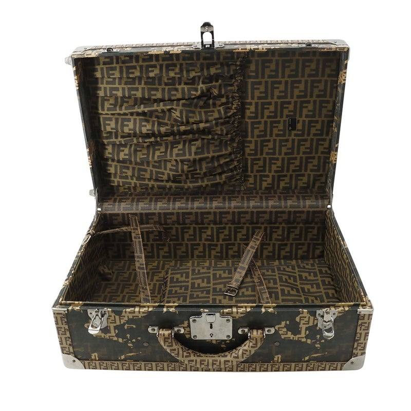 フェンディ キャリーケース ヴィンテージ カモフラージュ PVC レザー 7VV060 FENDI スーツケース トラベル 旅行