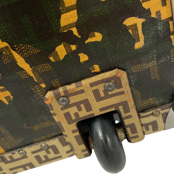 フェンディ キャリーケース ヴィンテージ カモフラージュ PVC レザー 7VV060 FENDI スーツケース トラベル 旅行