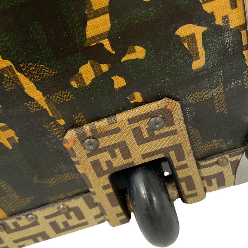フェンディ キャリーケース ヴィンテージ カモフラージュ PVC レザー 7VV060 FENDI スーツケース トラベル 旅行