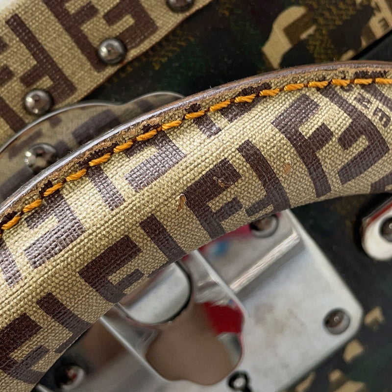 フェンディ キャリーケース ヴィンテージ カモフラージュ PVC レザー 7VV060 FENDI スーツケース トラベル 旅行